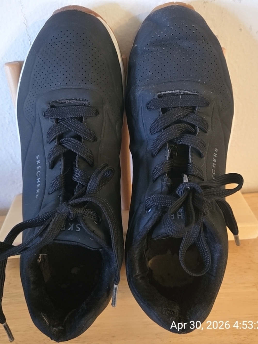 Skechers Black Lace-Up Sneakers